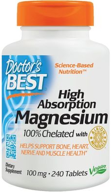 High Absorption Magnesium, 100% Chelated - 240 tabs