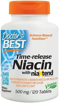 Time-release Niacin with niaXtend, 500mg - 120 tabs