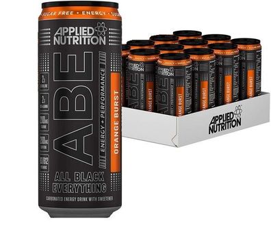 ABE Energy + Performance Cans, Orange Burst - 12 x 330 ml.