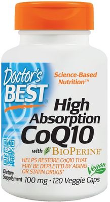 High Absorption CoQ10 with BioPerine, 100mg - 120 vcaps