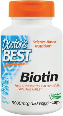 Biotin, 5000mcg - 120 vcaps
