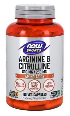 Arginine & Citrulline, 500/250 - 120 vcaps