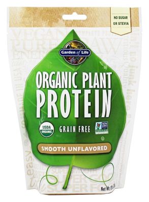 Organic Plant Protein, Smooth Unflavored - 226g