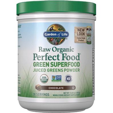 Perfect Food RAW Organic Green Super Food, Chocolate Cacao - 338g