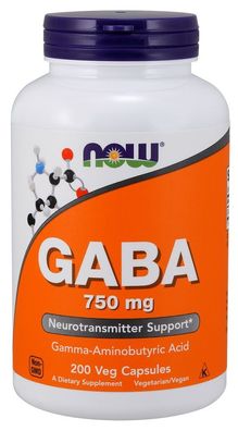 GABA, 750mg - 200 vcaps