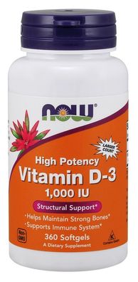 Vitamin D-3, 1000 IU - 360 softgels