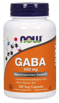 GABA, 500mg with Vitamin B6 - 100 vcaps