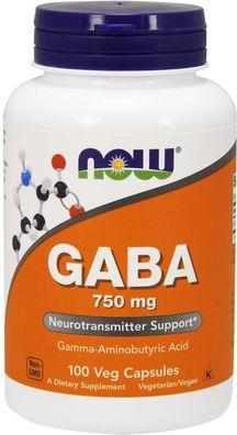 GABA, 750mg - 100 vcaps