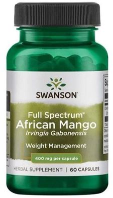 Full Spectrum African Mango (Irvingia Gabonensis), 400mg - 60 caps