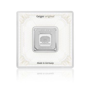 Geiger Edemetalle Original 1 oz 999 Silberbarren Feinsilber in Box zertifiziert