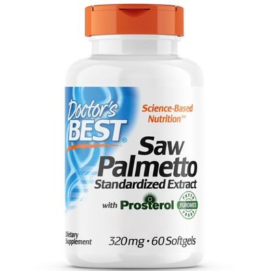 Doctor's Best, Saw Palmetto Standardized Extract mit Prosterol, 320mg, 60 Weichkap...