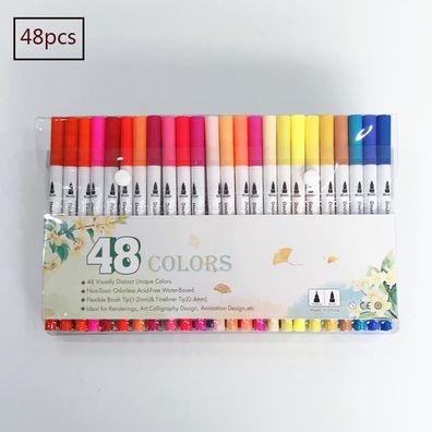 48 Farben Acryl Paint Markers Wasserfeste Acrylstifte Marker Aquarellstift mit