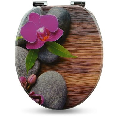 WC Sitz aus Holz mit Absenkautomatik "Orchid"