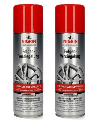 2x Nigrin FelgenVersiegelung Aerosol Spray FelgenPflege Schutz Konservierung