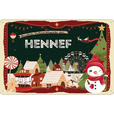 vianmo Blechschild 20x30 cm Weihnachten aus HENNEF
