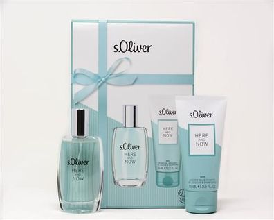 S. Oliver Here and Now for Men EdT 30 ml Duschgel 75 ml Set