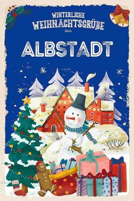 vianmo Blechschild 20x30 cm Weihnachtsgrüße Albstadt