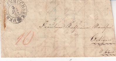 Schweiz Vorphilabrief aus dem Jahr 1832 von Herzogenbuchsee nach Solothurn