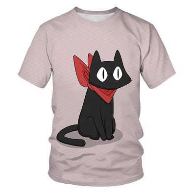 Neue Sommer Flut Mode Haustier Katze Muster Männer T-Shirts lässig 3D-Druck T-Shirts