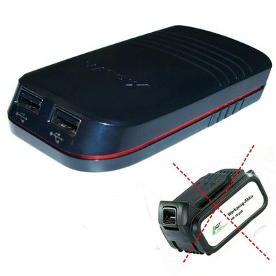 Powerbank Adapter für AGT Akku 18 V AW-18. pak 4.0 Ah * 18 V AW -18 ak 1,3 u 2.0