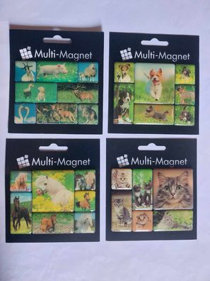 1 Set Magnete: Waldtier, Hund, Katze, Pferd, Magnet Tiere Kühlschrankmagnete Tier