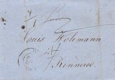 Hessen vollständiger Vorphilabrief aus dem Jahr 1859 von Wied-Selters - Rennerod 23