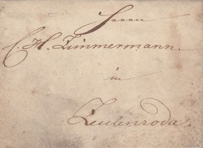 vollständiger Vorphilabrief aus dem Jahr 1820 von ? nach Zeulenroda