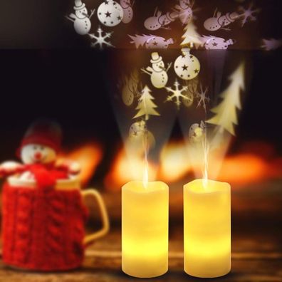 Flammenlose Kerzen Projektionsfunktion mit Fernbedienung und