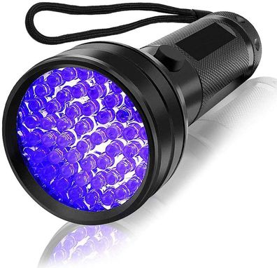 UV Taschenlampe Schwarzlicht 51 LED Handlampe Mini Ultraviolett Haustiere