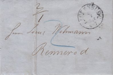 Hessen vollständiger Vorphilabrief aus dem Jahr 1885 von Karlburg nach Rennerod