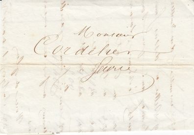 Frankreich vollständiger Vorphilabrief aus dem Jahr 1842 von ? nach Seurre 22