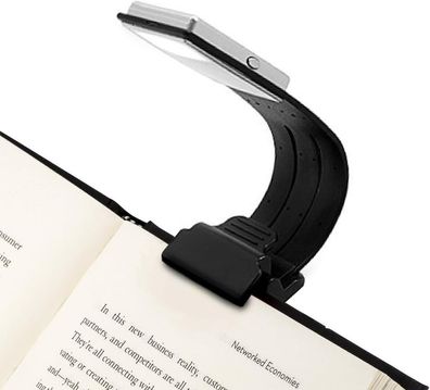 Leselampe Buch Klemme Led Buchlampe mit Zwei Clip und Stufenlos Dimmbar
