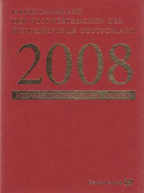 Bund Jahressammlung 2008 mit Ersttagstempel Bonn gestempelt - komplett
