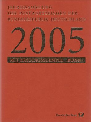Bund Jahressammlung 2005 mit Ersttagstempel Bonn gestempelt - komplett