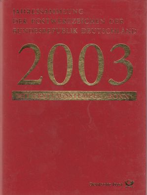 Bund Jahressammlung 2003 mit Ersttagstempel Bonn gestempelt - komplett