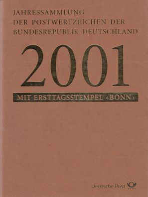 Bund Jahressammlung 2001 mit Ersttagstempel Bonn gestempelt - komplett