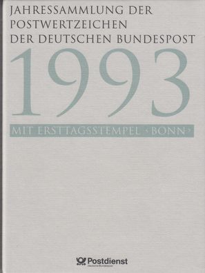 Bund Jahressammlung 1993 mit Ersttagstempel Bonn gestempelt - komplett