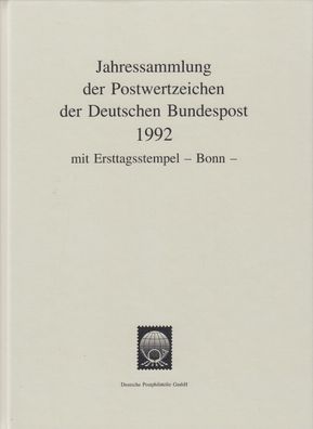 Bund Jahressammlung 1992 mit Ersttagstempel Bonn gestempelt - komplett