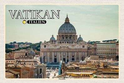 Blechschild 18x12 cm Vatikan Italien Petersdom Papst
