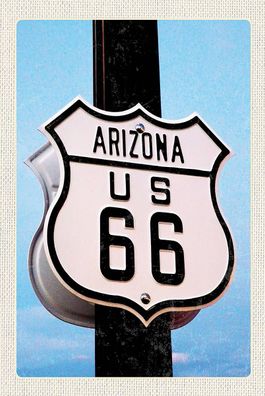 Holzschild Holzbild 18x12 cm Amerika USA Arizona Straße Route 66