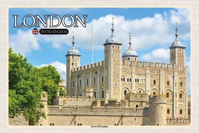 Blechschild 18x12 cm Tower of London United Kingdom