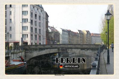Blechschild 18x12 cm Berlin Märkisches Ufer