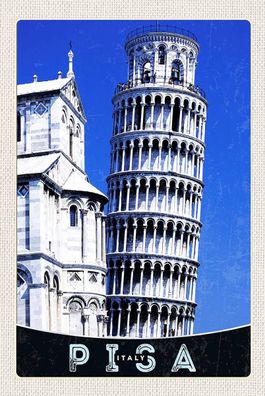 Holzschild Holzbild 18x12 cm Pisa Italien Schiefer Turm von Pisa