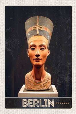 Holzschild 18x12 cm - Berlin Deutschland Museum Pharao