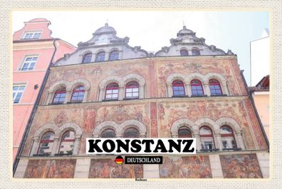 Holzschild Holzbild 18x12 cm Konstanz Rathaus