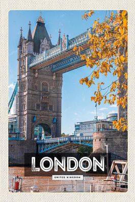 Blechschild 18x12 cm London UK Architektur Reiseziel