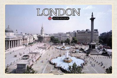 Blechschild 18x12 cm Trafalgar Square London UK
