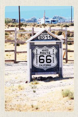 Holzschild Holzbild 18x12 cm Amerika USA California 2011 Route 66