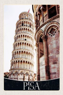 Blechschild 18x12 cm Pisa Schiefer Turm