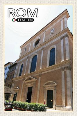 Blechschild 18x12 cm Rom Italien Santa Maria Dell Anima
